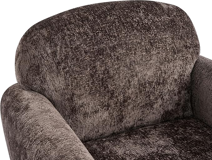 Modern Accent Chair with Sleek Lines Plush Cushioned Seat Stylish Upholstery Sturdy Wood Frame Cozy Reading Armchair for Living Room Bedroom Entryway Comfortable Lounge Chair Dark Brown
