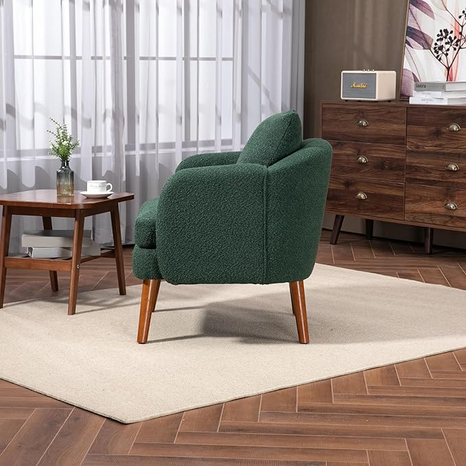 Wood Frame Armchair Modern Accent Chair Lounge Chair for Living Room