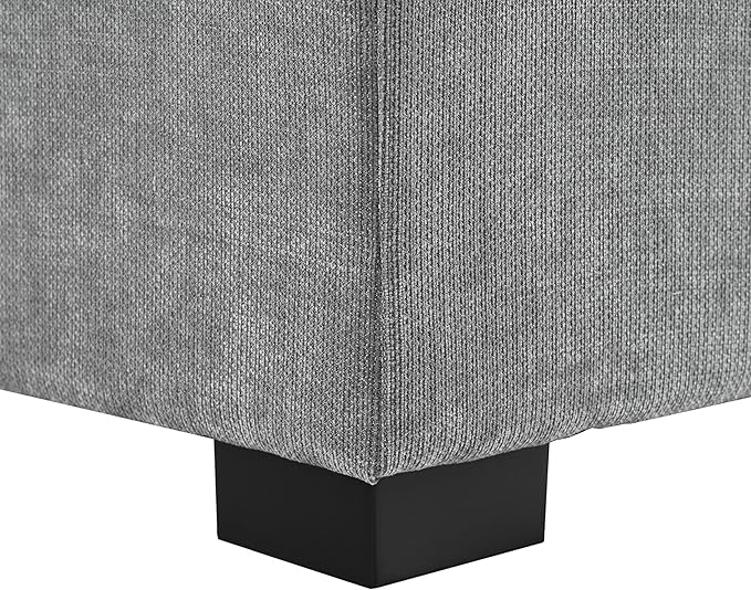 Christopher Knight Home Larrz Oversized Chaise Lounge Chair Indoor Cozy Upholstered Sleeper Sofa Couch Durable Wood Frame Deep Seat Reading Chair with 2 Throw Pillows and Armrests Gray