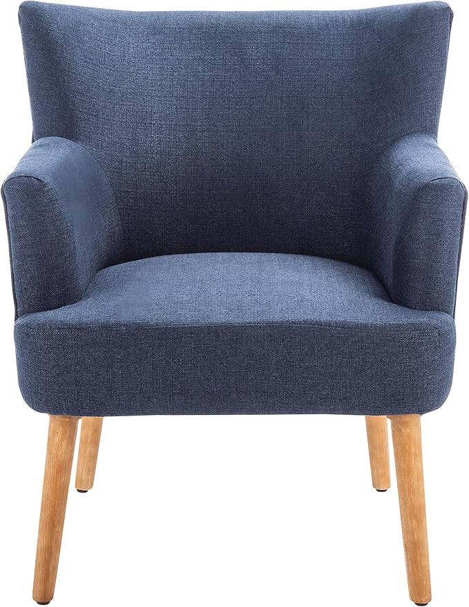 SAFAVIEH Home Collection Delfino Navy/Natural Accent Chair
