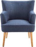 SAFAVIEH Home Collection Delfino Navy/Natural Accent Chair