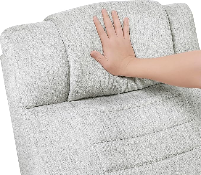 Lexicon Wall Hugger Manual Double Reclining Loveseat with Console Microfiber Home Theater Seating with Cup Holders/Hidden Arm Storage/Wireless Speakers/LED Base Lighting for Living Room Light Gray