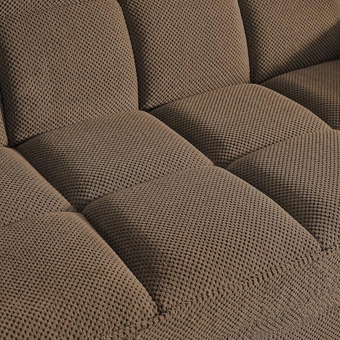 Eafurn Convertible Sleeper Sofa Bed with 360° Swivel Table &amp USB Ports Tufted Chenille Loveseat Pull-Out Couch with Storage Armrest &amp Cup Holders 6-Level Adjustable Backrest