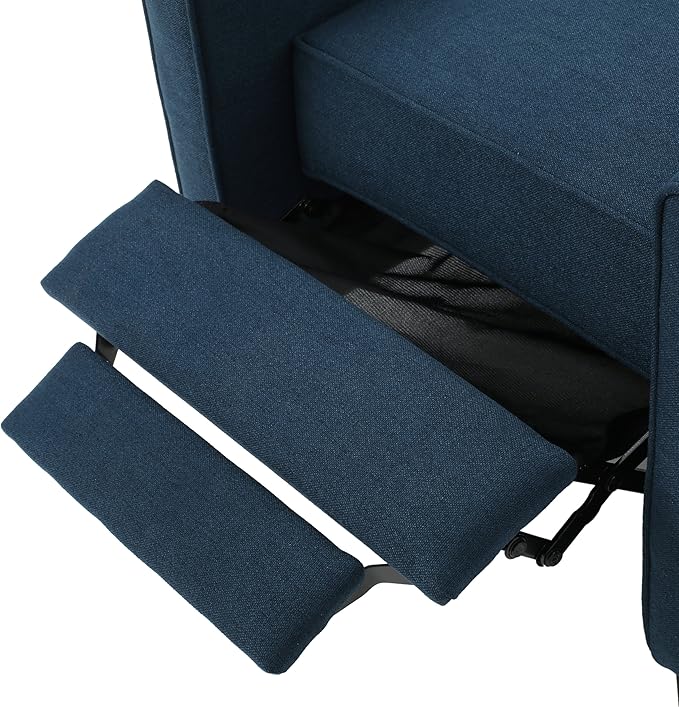 Great Deal Furniture Jeffrey Navy Blue Fabric Recliner Club Chair