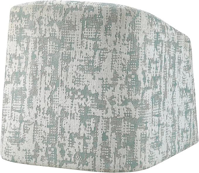 Lexicon 360 Degree Swivel Accent Chair Jacquard Fabric Arm Chair with Metal Swivel Base and Sloped Arms for Living Room/Bedroom/Office Assembled Green