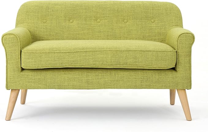 Christopher Knight Home Mariah Mid-Century Modern Loveseat Muted Green
