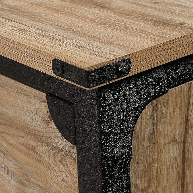 Rolling File Cart with Smooth Metal Drawers - Durable Brown Wooden File Holder for Home or Office