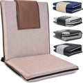 Floor Chair with Back Support 14-Position Adjustable Floor Chair Portable Ground Seating for Adults &amp Kids Foldable Meditation Seat with Japanese KOYO Bearings &amp Washable Linen Cover (Coffee)