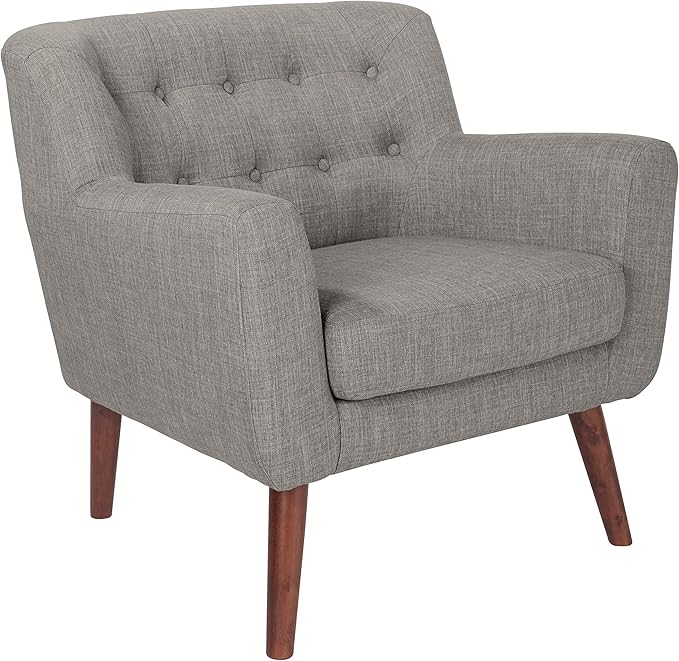 OSP Home Furnishings Arm Chair 32 x 28.63 x 31.63 Cement