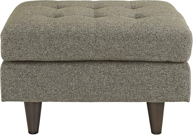 Modway EEI-1667-OAT Empress Mid-Century Modern Upholstered Fabric Ottoman In Oatmeal