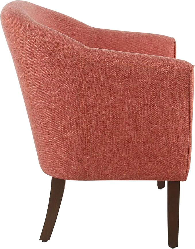 HomePop Barrel Shaped Accent Chair polyester and wood Orange
