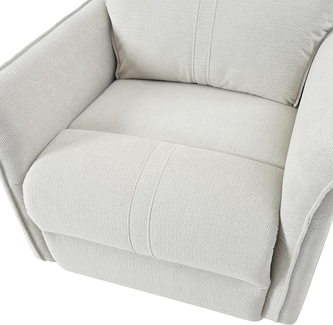 270° Power Swivel Rocker Recliner Chair for Adults – Electric Reclining Small Sofa Chair with Smooth Rocking &amp Rotation Comfortable Single Recliner for Living Room Bedroom (Light Gray)