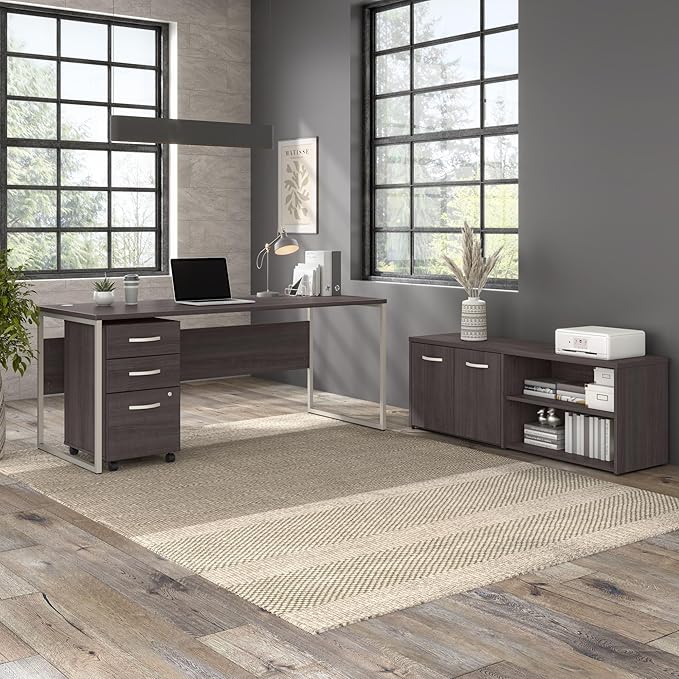 Bush Business Furniture Series C 36W Bridge/Return in Hanse Cherry