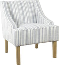 HomePop Swoop Arm Accent Chair Ivory Stripe