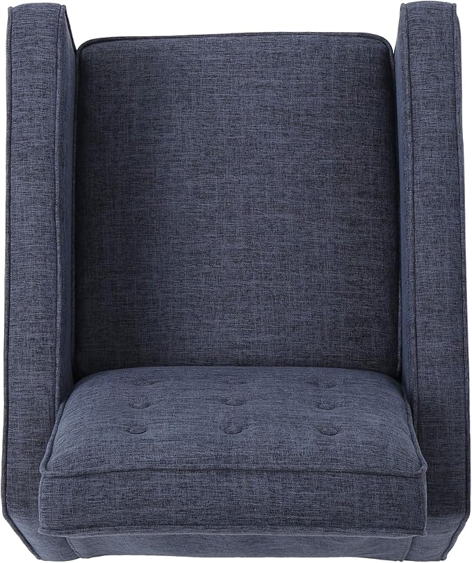 Christopher Knight Home Mervynn Mid-Century Modern Fabric Recliner Dark Blue