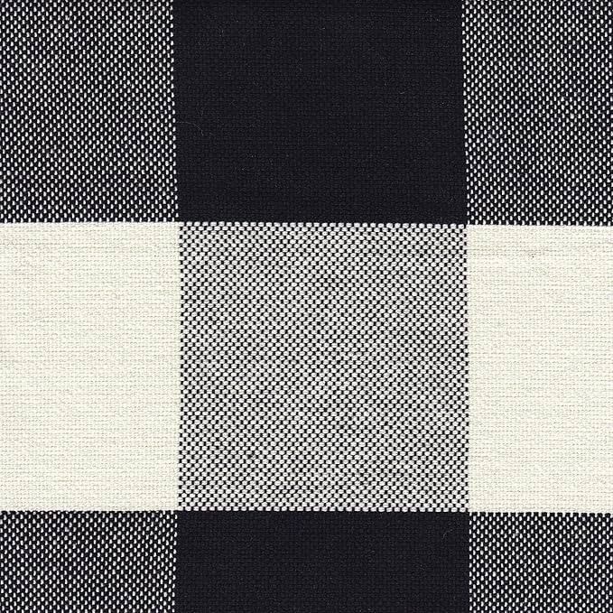 Homepop Home Decor | Upholstered Swoop Arm Accent Chair | Accent Chairs for Living Room &amp Bedroom | Decorative Home Furniture Black Plaid