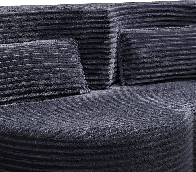 KEIKI 79 Convertible Floor Sofa Bed Fold ‌Teddy Sleeper Cloud Couch with Storage &amp Deep Seat Comfy Upholstery Curved Boneless Futon Couches 2-in-1 Sofas for Living Room Bedroom No Assembly G