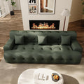 114 Oversized Boneless Sectionals Couch for Living Room Modern Boucle Curved Cloud Couch with 3 PillowsComfy Cloud Sofa Couches Without AssemblyPet-Friendly Comfy Deep Seat Sofa Green