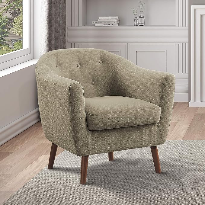 Homelegance Fabric Barrel Chair Beige