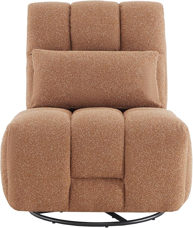 Watson &amp Whitely Oversized Power Recliner Chair for Adults Swivel Rocker Recliner Chair with Lumbar Support Ultra-Comfy Glider Recliner for Living Room Theater Seating Single Sofa Terracotta