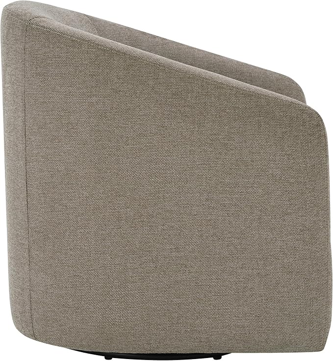 OSP Home Furnishings Parker Upholstered Swivel Tub Accent Chair Taupe Fabric