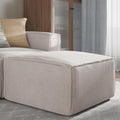 Flash Furniture Bridgetown Fabric Ottoman Module for Sectional Sofa Customizable Modular Couch Ottoman Cream