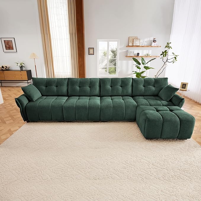 mikibama Oversized Modular Sectional Sofa with Ottoman141.7 Chenille L-Shaped Couch with FootrestModern 4 Seater Sofas for Living RoomLarge Couches with Deep Seat for Apartment