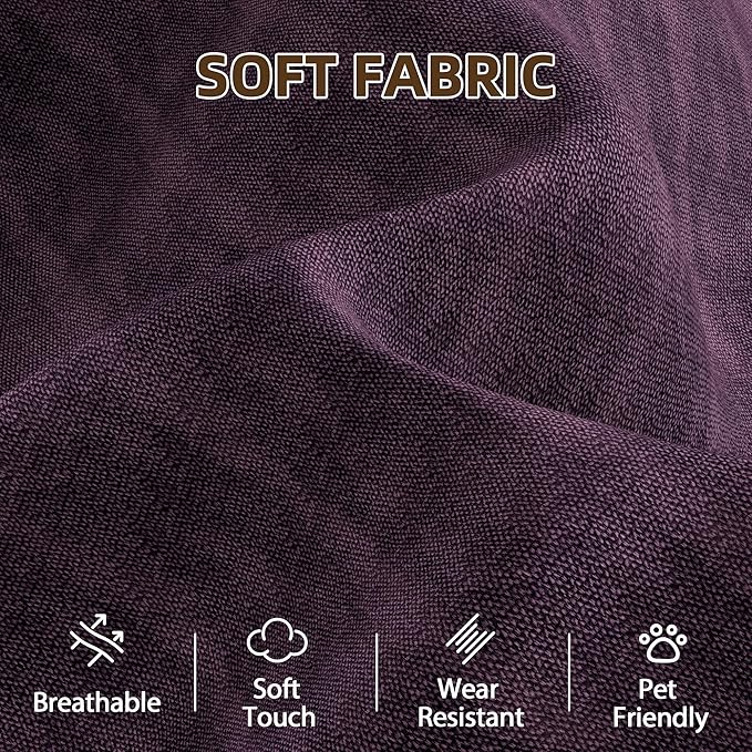 Sleeper Sofa Couch with Pull Out Bed L Shaped Couch Bed with Storage Sectional Sleep Couches Convertible Sleeper Sofa Beds W/Reversible Chaise&ampBack Cushion for Living Room Purple