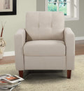 Container Furniture Rossetti Tufted Accent Armchair Mid Century Upholstered Sofa Chair for Living Room Bedroom Home Office with Removable Seat and Back Cushion in Beige/Tan 32.87 Inches