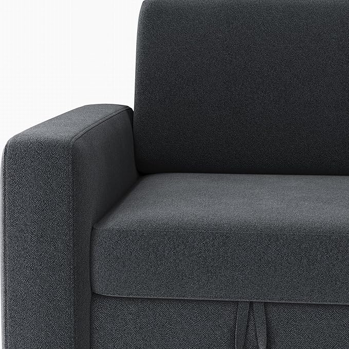 Yaheetech Sectional Sofa L-Shaped Sofa Couch Bed w/Chaise &amp USB Reversible Couch Sleeper w/Pull Out Bed &amp Storage Space Living Room Dark Gray