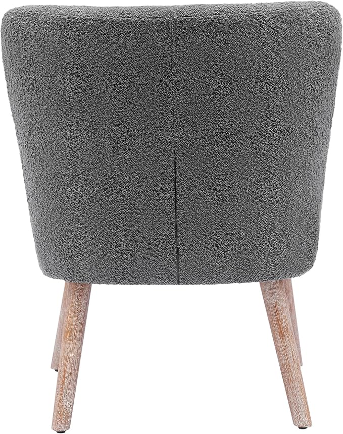 Costaelm Bedroom Accent Chair Upholstered Fabric Chairs Makeup Vanity Chair Teddy Fuzzy Chair and Sherpa Accent Chair for Living Room Reading Room Dining Room Office Gray