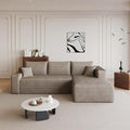96 Cloud Small Sofa for Small Space L-Shaped Modular Sectional with Chaise for Apartment and Dorm Camel Corduroy Deep Seat Boneless Couch No Assembly Required (Camel Right Facing Chaise)