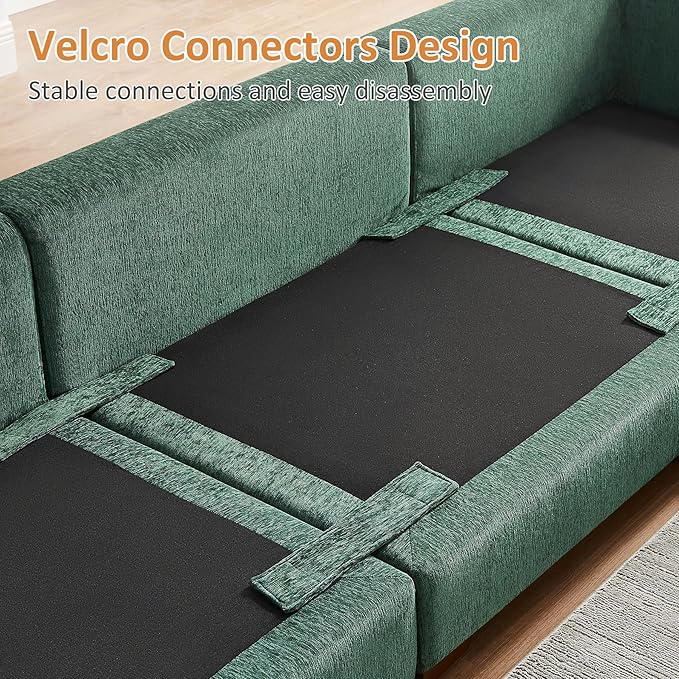 VANOMi Large Modular Sectional Sofa Oversized Couch with Charging Station Cloud Couch Deep Seat Sofa with Thick Cushion Convertible Sectional Couches for Living Room Office Apartment