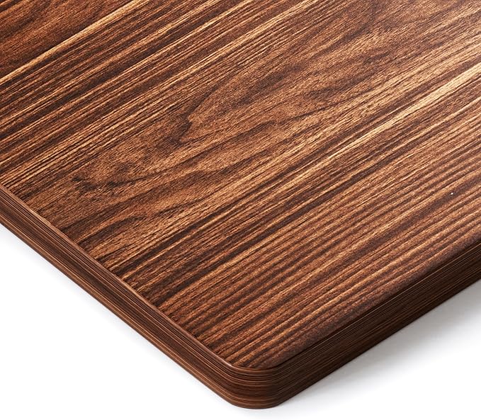 BIZUM Whole-Piece Particle Board Table Top Wood Countertop for Standing Desk DIY 55x28x1 Inch Walnut Desk Top