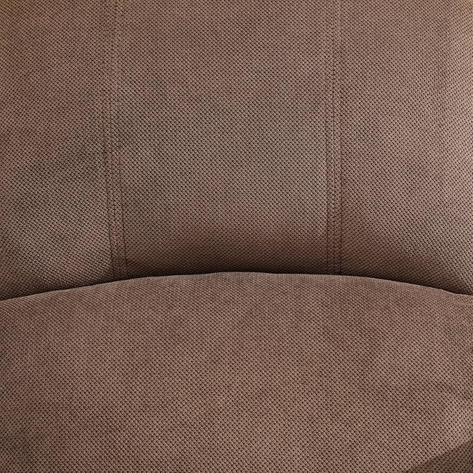 Manual Velvet Recliner Chair Sofa for Living Room35 Ergonomic Reclining Chair with 10 Arm/Upholstered Seat/Metal FrameModern Single Couch for Rv Sofa/Home Theater Seating/Office(Brown)