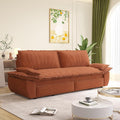 Cilee 73.2 Folding Sofa Bed 3-in-1 Convertible Loveseat Sleeper Sofa Pull Out Futon Sofa Comfy Floor Couch with Storage Pocket &amp 2 Pillows Love Seats Furniture for Living Room Corduroy Oran