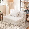 Homall Folding Sofa Bed Floor Couch Convertible Sleeper Chair with Pillow Comfy Futon Lounge Sofas Portable Fold Out Chair Bed for Living Room Small Space (Corduroy Cream)