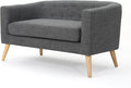 Christopher Knight Home Bridie Mid-Century Modern Loveseat Grey Fabric