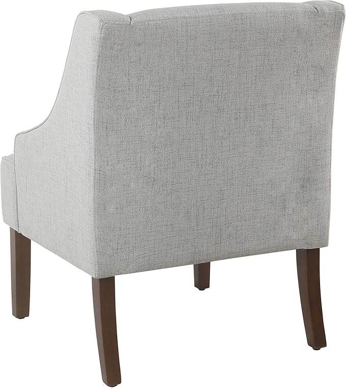 HomePop Velvet Swoop Arm Living-Room-Chairs Light Blue