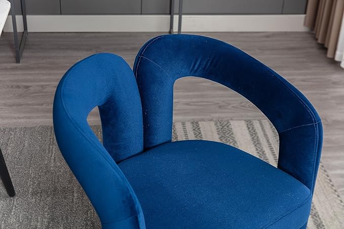 COOLMORE Contemporary Designed Fabric Upholstered Accent/Dining Chair/Barrel Side Chairs Kitchen Armchair for Living Room Set of 2