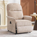 Power Recliner Chair with Remote Control 21 Wide Seat Small Recliners with Side Pocket for Adults Thick Cushions Chair for Living Room &amp Bedroom Tan