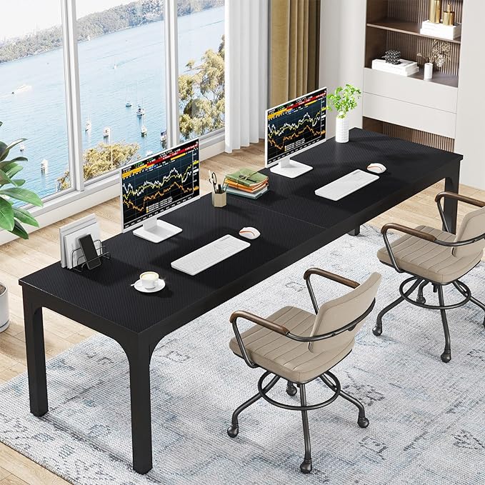 Tribesigns 78.7 Inches Extra Long Computer Desk 2 Person Desk Double Long Desk Workstaion for Home Office