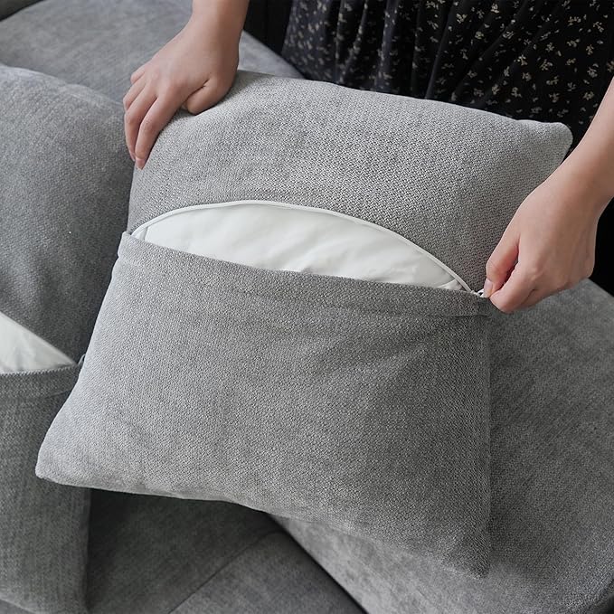 Modular Sectional Sofa Cloud Couch with Deep Seats Modern Sectional Couches for Living Room/Bedroom/Apartment Simple Assembly Gray Middle Modular