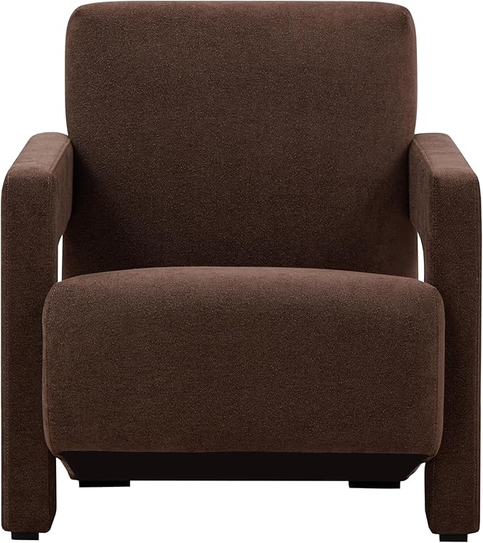 SAFAVIEH Couture Collection Taylor Modern Dark Brown Boucle Accent Chair (Fully Assembled)