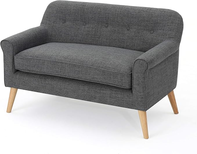 Christopher Knight Home Mariah Mid-Century Modern Loveseat Grey