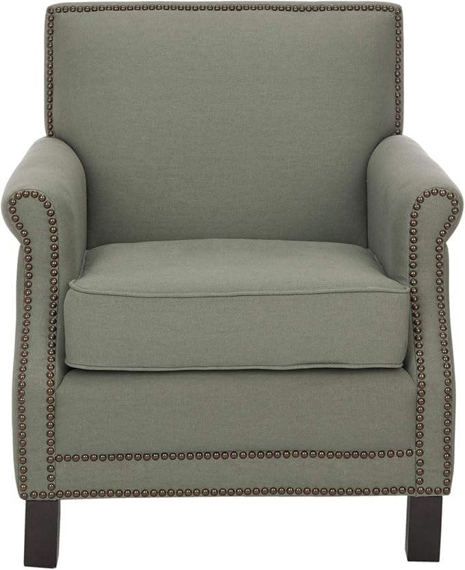 Safavieh Mercer Collection Charles Grey Linen Club Chair