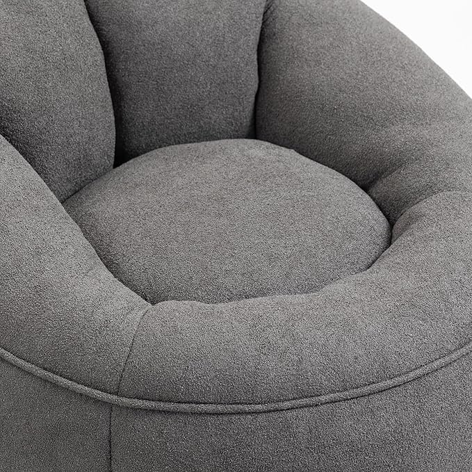 Small Bean Bag Chairs for Adults Single Sofa Chair with Ottoman Footrest Bean Bag Couch for Teens with Foam Filler Included Comfy Soft Lazy Sofa for Small Space/Living Room/Bedroom/Study