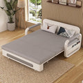 Pull-Out Sofa Daybed with Trundle Versatile Futon Couch with Sleeping Function and Storage Space Sofa Bed for Small Rooms and Living Rooms Dark Grey and White (62.2)