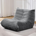 Bean Bag Chairs for Adults Giant Bean Bag Chair Memory Foam BeanBag Chair Bean Bag Sofa with Filler Faux Fur Fireside Beanbags Lazy Sofa for Living Room Bedroom Office (Grey Corduroy Single)