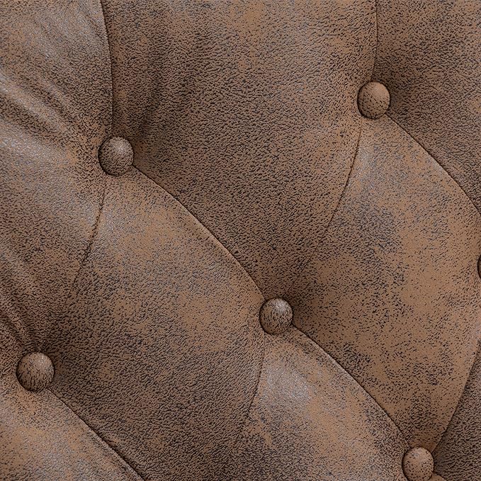 Modern Living Room Armchair Mid Century Accent Chair with Rolled Arms and Tufted BackUpholstered Microsuede Sofa Leisure Chair for Living Room/Bedroom/Office/Club